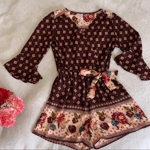 quarter sleeve romper